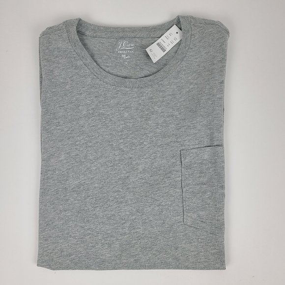 J. Crew Broken In Pocket Tee T-Shirt Men's XL 'Heather Gray' (HGR) Grey - Picture 3 of 7